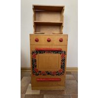 Детская игрушка из СССР. Газовая плита. Высота-76 см, ширина-30 см, глубина-31см.