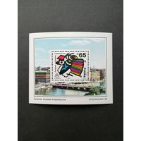 Польша 1986 Блок Mi.100 с маркой "Всемирная филателистическая выставка "STOCKHOLIA-86" в Стокгольме" (гашение с клеем) Mi.3048 каталог 2.20 евро