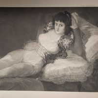 Маха одетая. Энциклопедическая гравюра СПБ. 19-20века 24х16см.