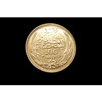 100 пиастров 1916 г. Египет, Хусейн Камиль. Штемпельный блеск, редкая!