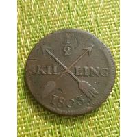 Швеция королевство 1/2 скиллинга 1803 г