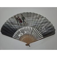 Коллекционный Веер с Зимним Сюжетом. Испания, XIX век (ок. 1840–1890 гг.).