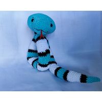 "Удав" Игрушка мягкая плюшевая амигуруми змея интерьер ручная работа handmade кукла