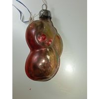 Ёлочная игрушка  -  Попугай . СССР  . Стекло .