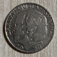 Монета Швеция 1 крона 1978 год. Король Карл XVI Густав.