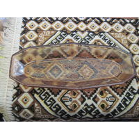 Селедочница Неман. Цветное стекло.