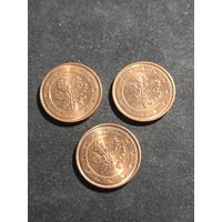 Германия 2 евроцента 2019 G J F