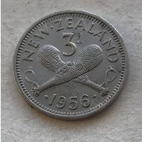 Новая Зеландия 3 пенса 1956 (с ремнем на плече) Елизавета II