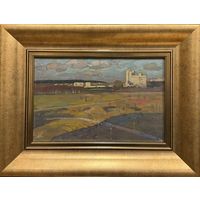 Ахремчик И.О. Народный художник."Окраина Минска", 1964 год. К,М. с рамой 49х38 см.