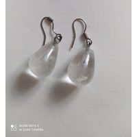 Серьги горный хрусталь