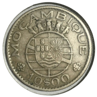 Мозамбик 10 эскудо, 1968 (холдер)