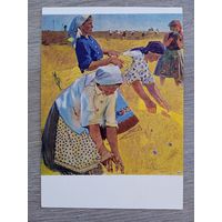 1960. соцреализм. Зарецкий. Лен берут