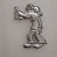 Ёлочная игрушка Волк (ну, погоди), пластик. СССР