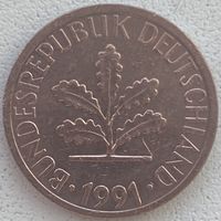 Германия 1 пфенниг 1991 г. G