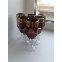 Рюмки Марганцевое стекло, Неман