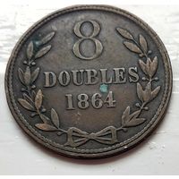 Гернси 8 дублей, 1864  1-9-8