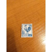 1944 Франция чистая оригинальный клей MNH** фауна птицы Гальский петух герб (3-1)