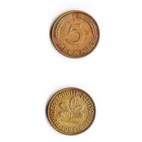 5 пфеннигов Германия 1994 года(D)
