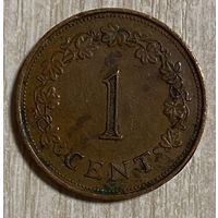 Монета 1 цент 1977 год. Мальта