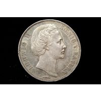 Талер 1871 г. Бавария (Германия), Людвиг II. "Победа Германии во Франко-прусской войне". Кабинетная патина, пореже!