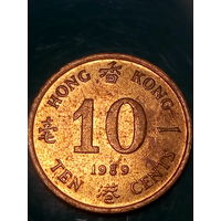 10 центов Гонконг 1989 год.
