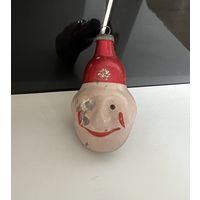 Ёлочная игрушка голова клоуна СССР