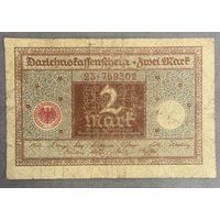 Банкнота 2 марки 1920 год. Веймарская республика. С рубля без МЦ.