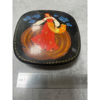 Шкатулка  - металл/роспись - Жостово -СССР