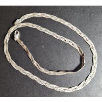 Цепочка колье серебро 925 #46, С РУБЛЯ! МНОГО ЛОТОВ С РУБЛЯ!