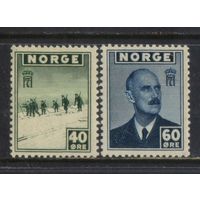 Норвегия 1943 Лондонский вып правительства в изгнании Лыжний патруль  Хаакон VII Стандарт #282-3**