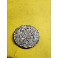 2 копейки 1757 года "Ливонез" для Ливонии, Новодел редкой монеты, СМОТРИТЕ ДР. МОИ ЛОТЫ.