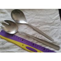 Набор для салата. Большая ложка и вилка. Клейма Швеции.