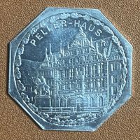 Германия Нюрнберг нотгельд 20 пфеннигов 1921 год. Дом Пеллера. трамвайный жетон