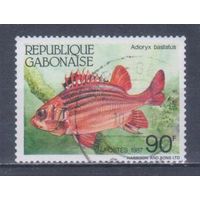 [1874] Габон 1987. Фауна.Рыбы. Гашеная марка.