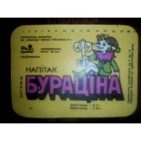 Этикетки от напитка Буратино. БССР. Крыница