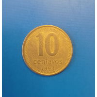 Аргентина 10 сентавос 1993 год