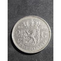 Нидерланды 2,5 гульдена 1969 (петух)  редкая А