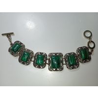 Браслет из натурального Малахита .