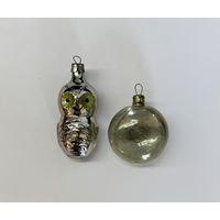 Елочная игрушка сова медальон цена за все СССР К.6