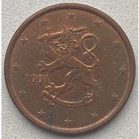 Финляндия 5 евроцентов 2001 г.
