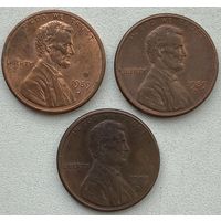 США 1 цент 1989 г. D. Цена за 1 шт.