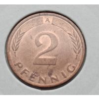 Германия. 2 пфенига 1991 года. А.