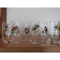 Набор стаканов, 6 штук, Чехословакия, 70-е года. Ручная работа, не наклейки.