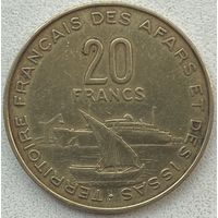 Французские территории Афар и Исса 20 франков 1975 г.