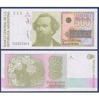 Аргентина, 500 аустралей 1988-1990 г., P-328b, UNC