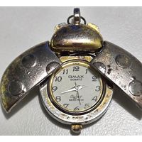 Карманные Часы Кулон Брелок от Giani-Giorgio Божья Коровка Omax Japan Quartz Crystal Waterproof Кварцевый Механизм Водонепроницаемые Батарейка LR626 (не Включено), Белпочта По РБ: 5 Руб, Лот 18 Ау 03