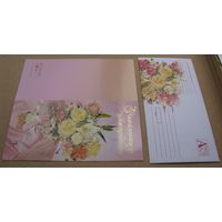 2002 г. Почтовый набор ХМК с ОТКРЫТКОЙ Беларусь. Розы, лилии, гвоздики. З. 169к, ОП. 32 .