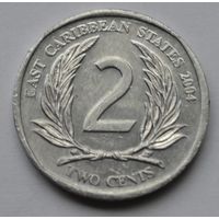 Восточные Карибы, 2 цента 2004 г.