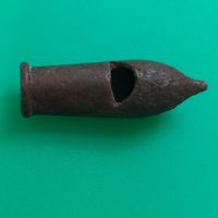 Старинный свисток - оловянный, полицейского РИ, рабочий-высокий тон, оригинал, найден...
