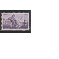 США-1954, (Мих.676), гаш.  , Небраска, (одиночка),